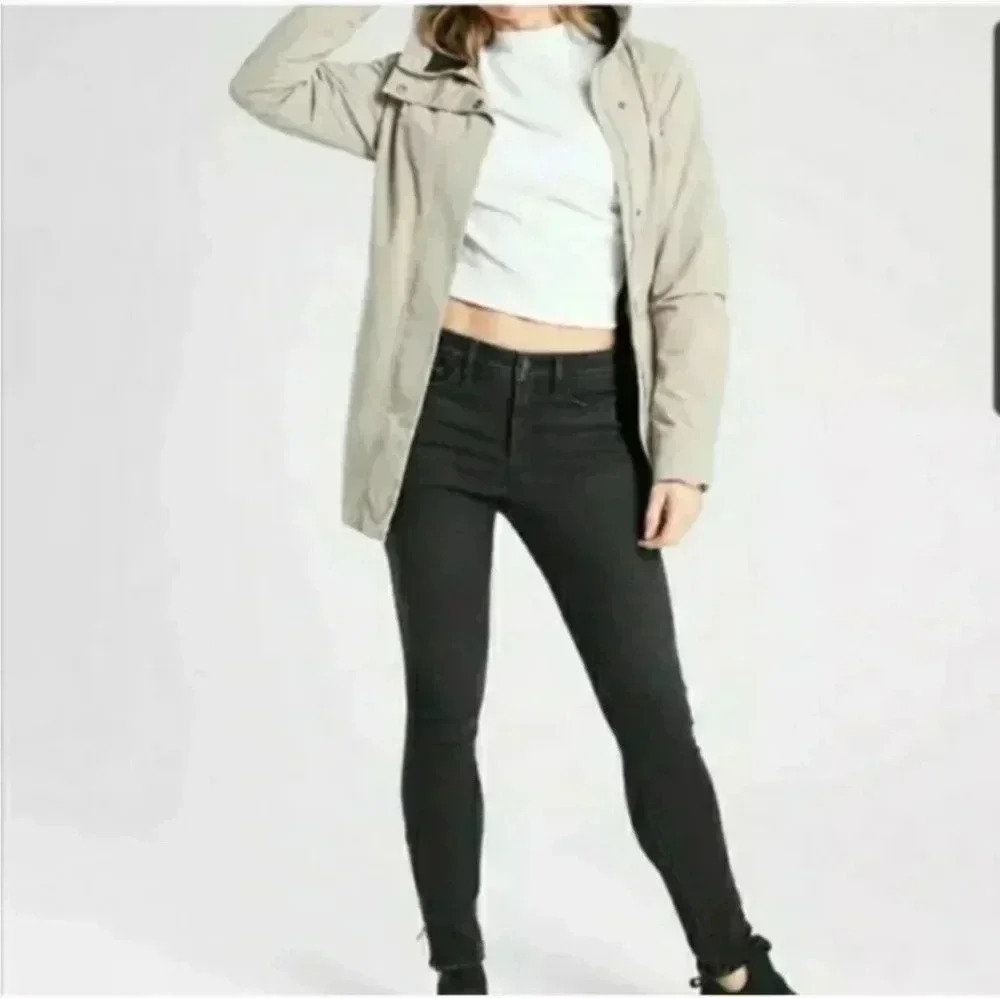 Athleta Sculptex Skinny Carbon Cotton Blend Slimming Sculpting Mid Rise Jeans(6)